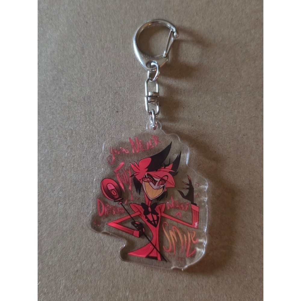 Alastor Keychain Your Never Fully Dressed Without A Smile Hazbin Hotel